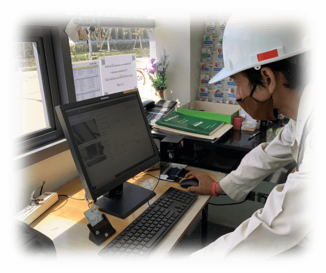 เครื่องคิดเงินค่าจอดรถ เครื่องบันทึกผู้มาติดต่อบน PC